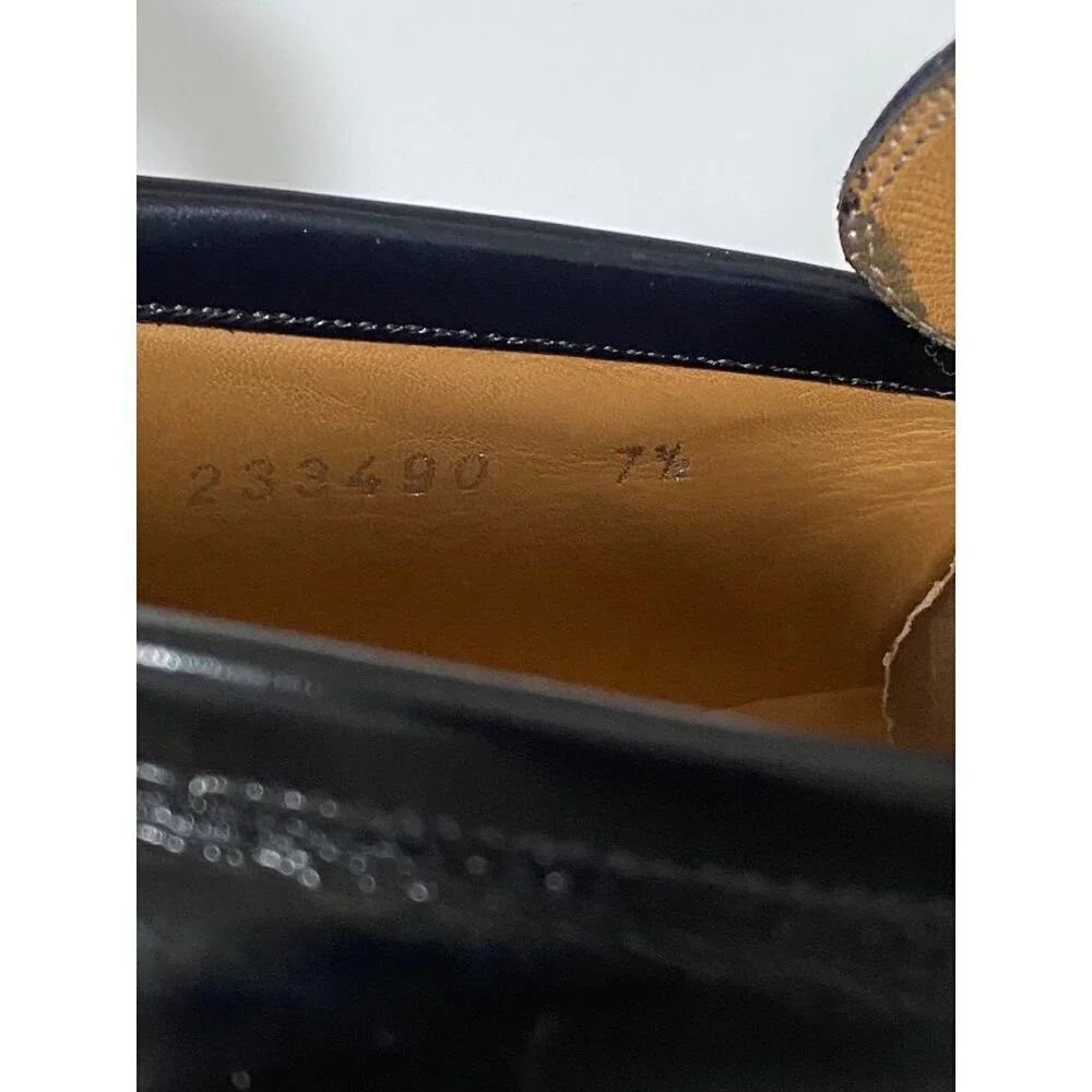 Gucci Men's Leather Loafers Dress Shoes in Black Size 7 1/2